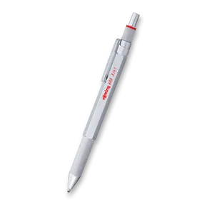 Kuličková tužka Multipen Rotring 600 Silver 3 v 1 ,3 barvy + mechanická tužka 0,5mm